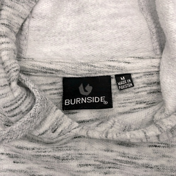 Burnside Space Dyed Pullover Hoodie w/hidden zipper pocket - Heather Grey - Med - Picture 4 of 8